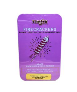Magik's Firecrackers Infused Pre Roll Joints - Grape Backwoods Hash Edition